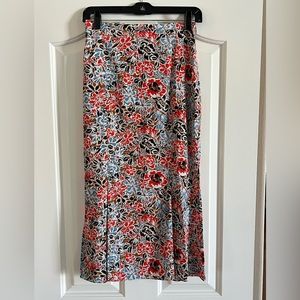 Veronica Beard Diane Floral Silk Midi Skirt Size 0. Excellent condition